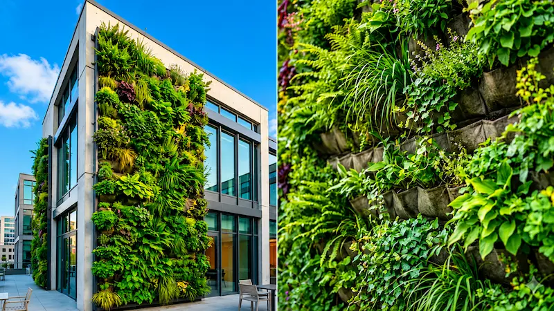 jardim vertical Feltro Geotêxtil com Sistema Modular 