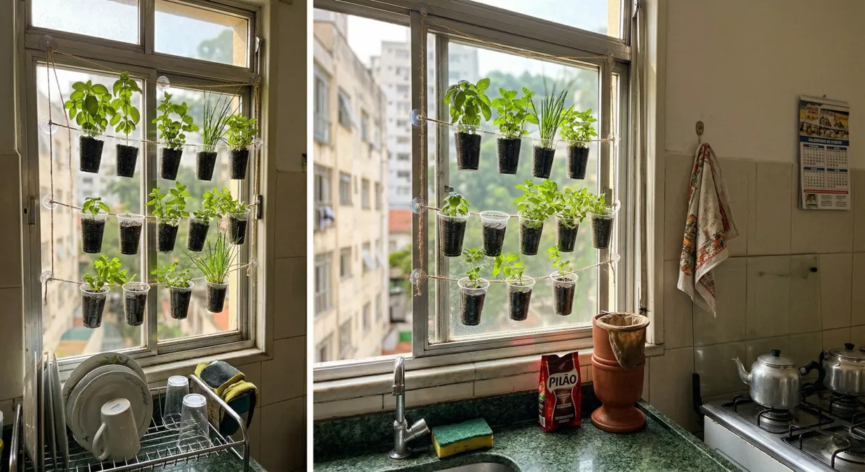 Plantei esses 6 Temperos em copos descartáveis