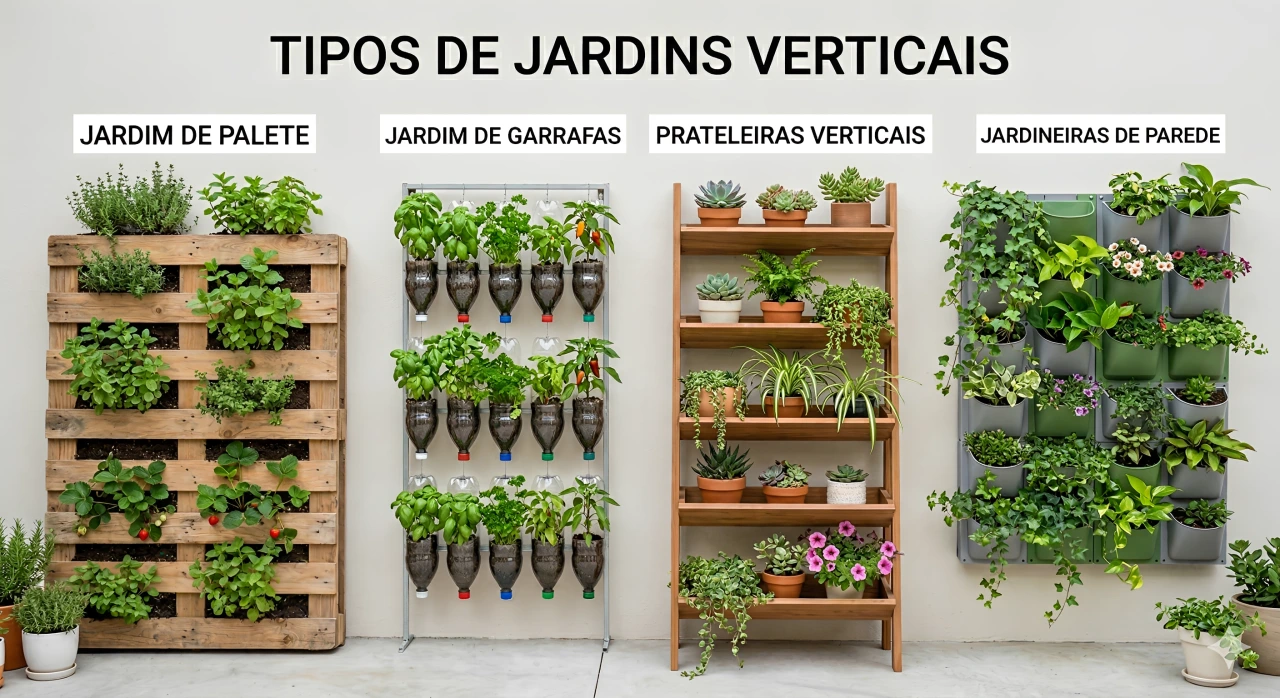 tipos de jardins verticais para apartamento organizados por dificuldade e custo